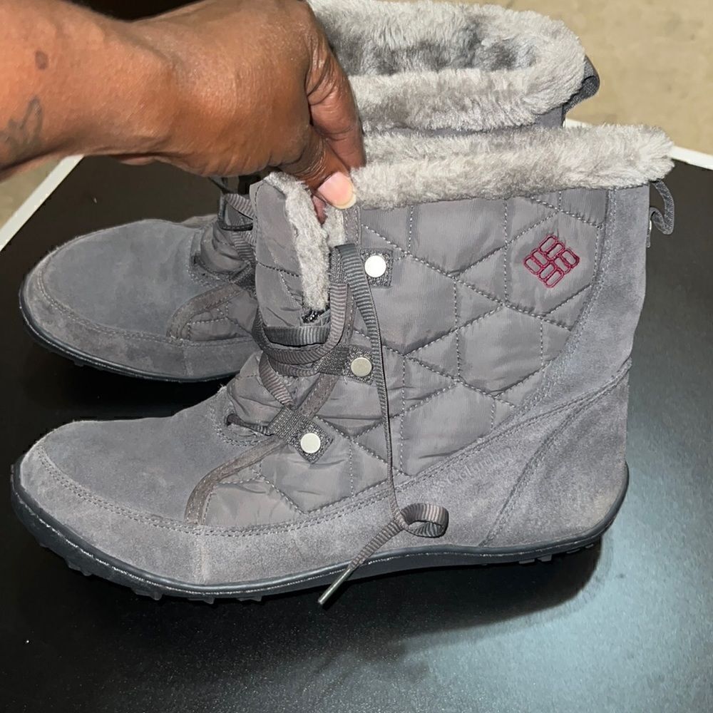 Columbia Women's Minx Shorty Omni Heat Boot Shale/Dark Raspberry